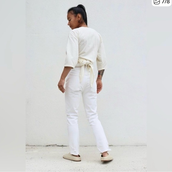 Citizens of Humanity NWT Jolene High Rise Straight Jeans in White Out Size 28 - Picture 13 of 13